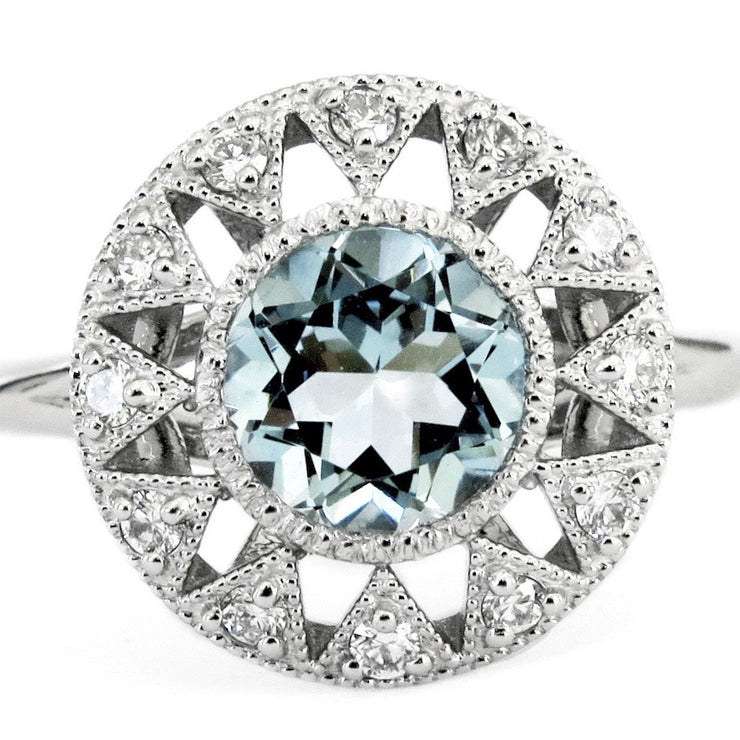 Engagement Ring -Art Deco Oval Diamond Engagement ring, 14K White  Gold-ES2616OVWG